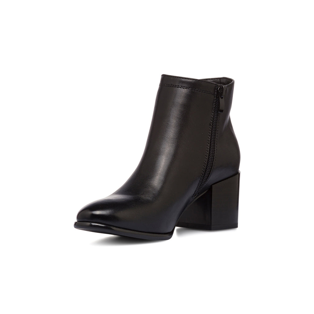 Stivaletti neri da donna con tacco 6 cm e borchie Lora Ferres