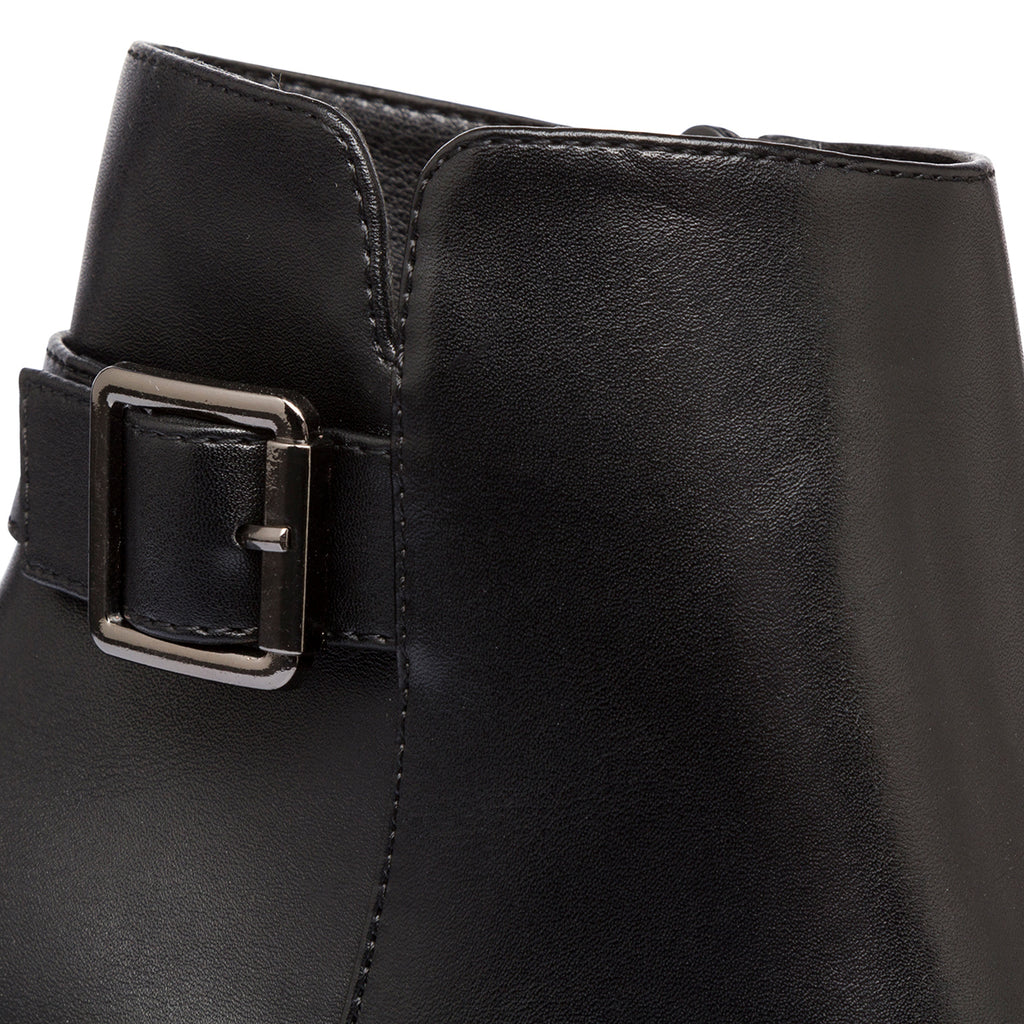 Stivaletti neri con fibbia e tacco 6 cm da Donna Lora Ferres