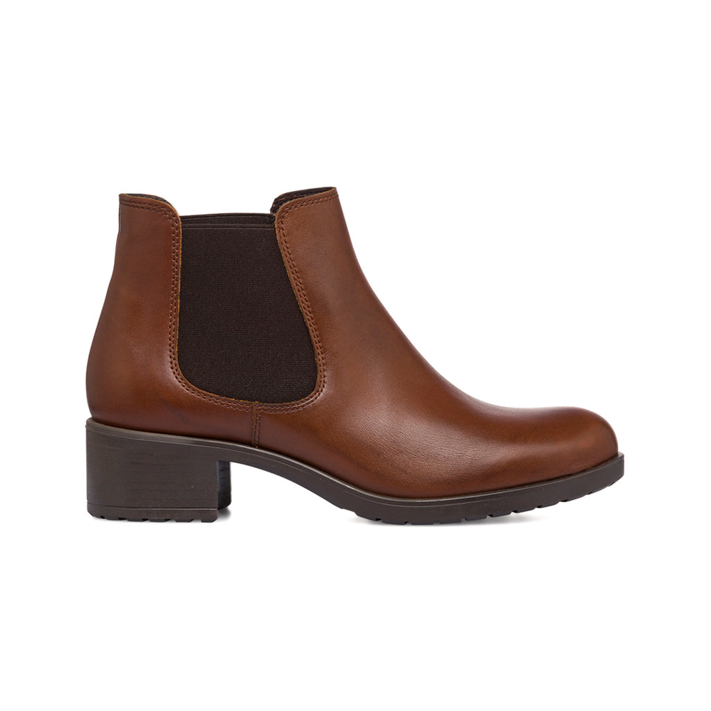 Stivaletti con tacco da donna marroni in pelle P Essentials