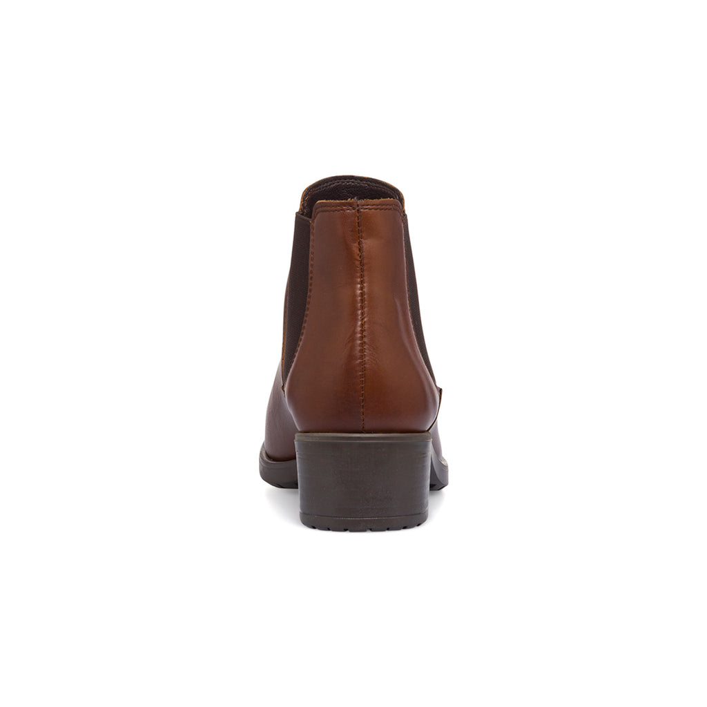Stivaletti con tacco da donna marroni in pelle P Essentials