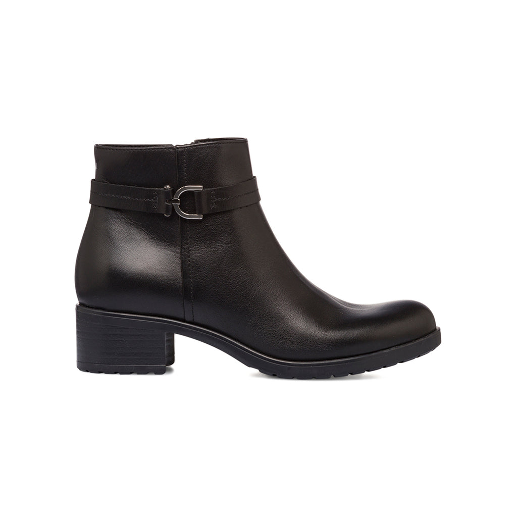 Stivaletti con tacco da donna neri in pelle P Essentials
