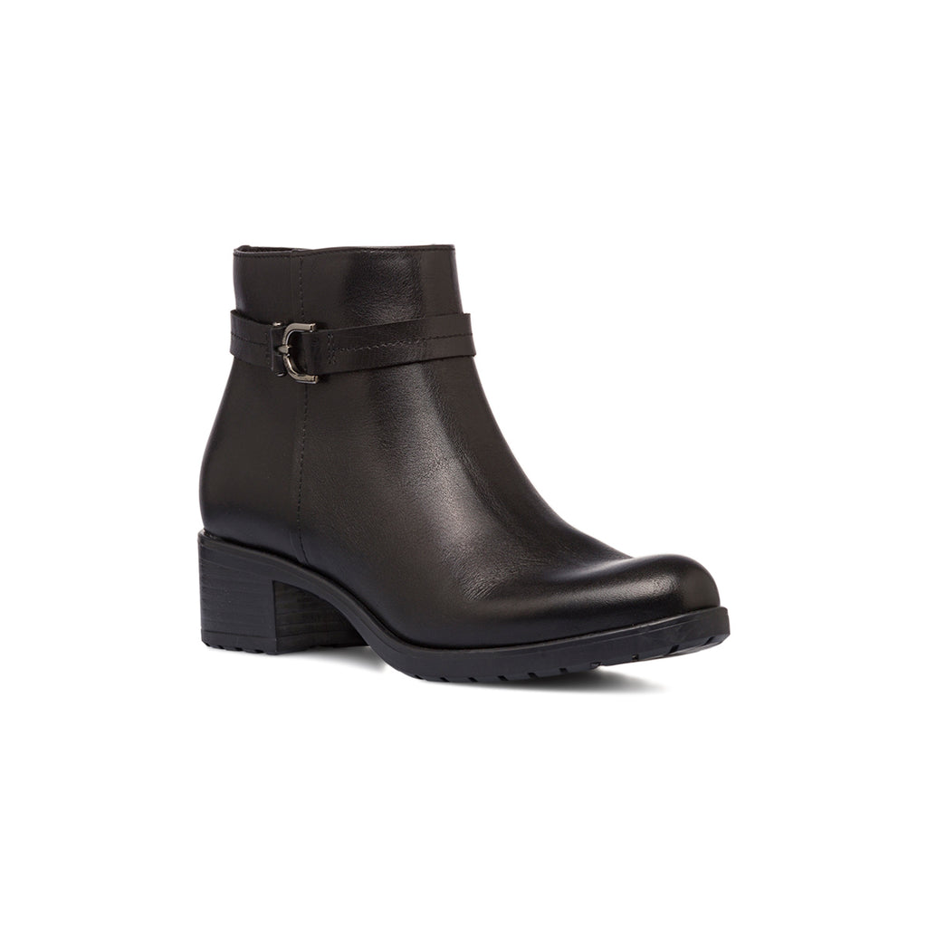 Stivaletti con tacco da donna neri in pelle P Essentials