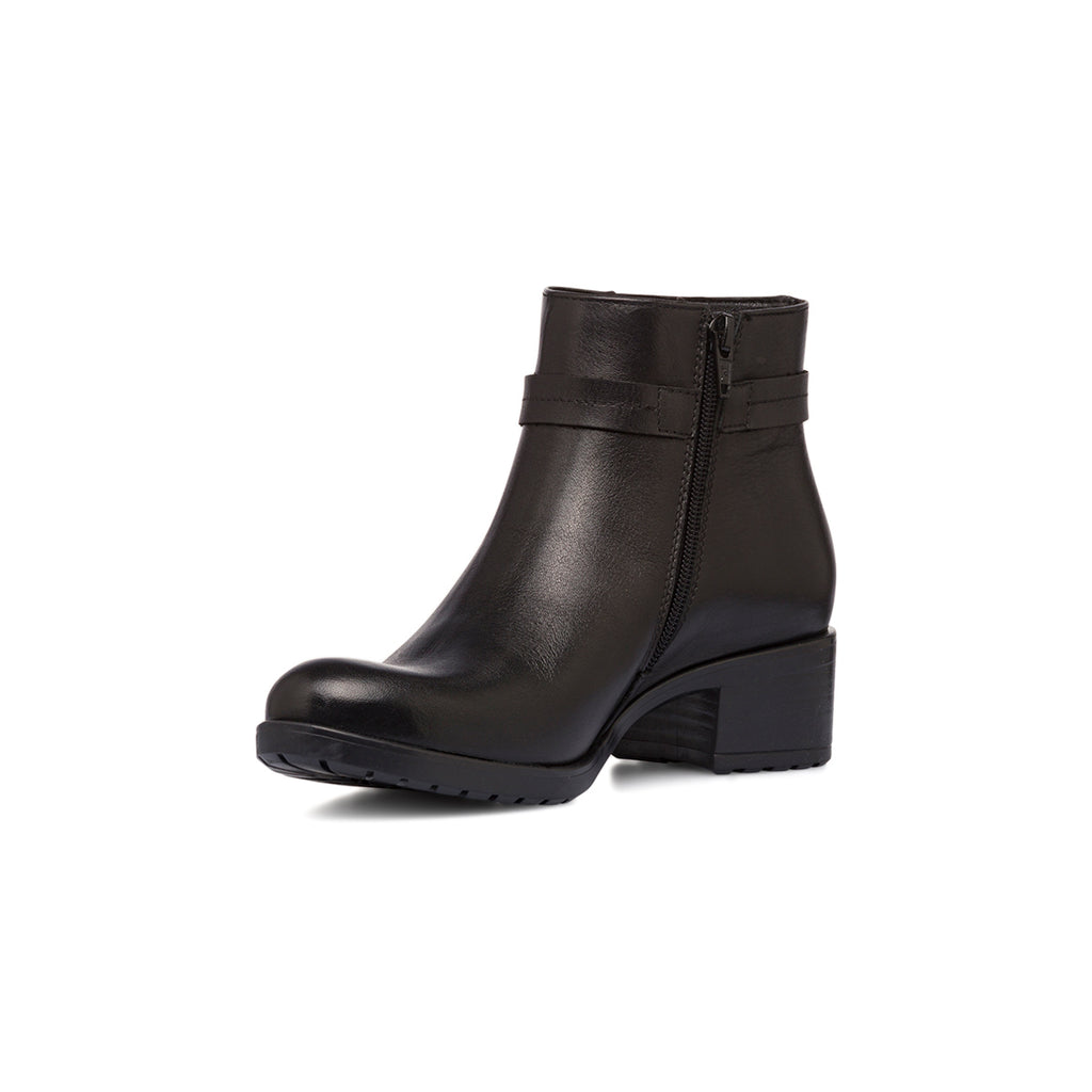 Stivaletti con tacco da donna neri in pelle P Essentials