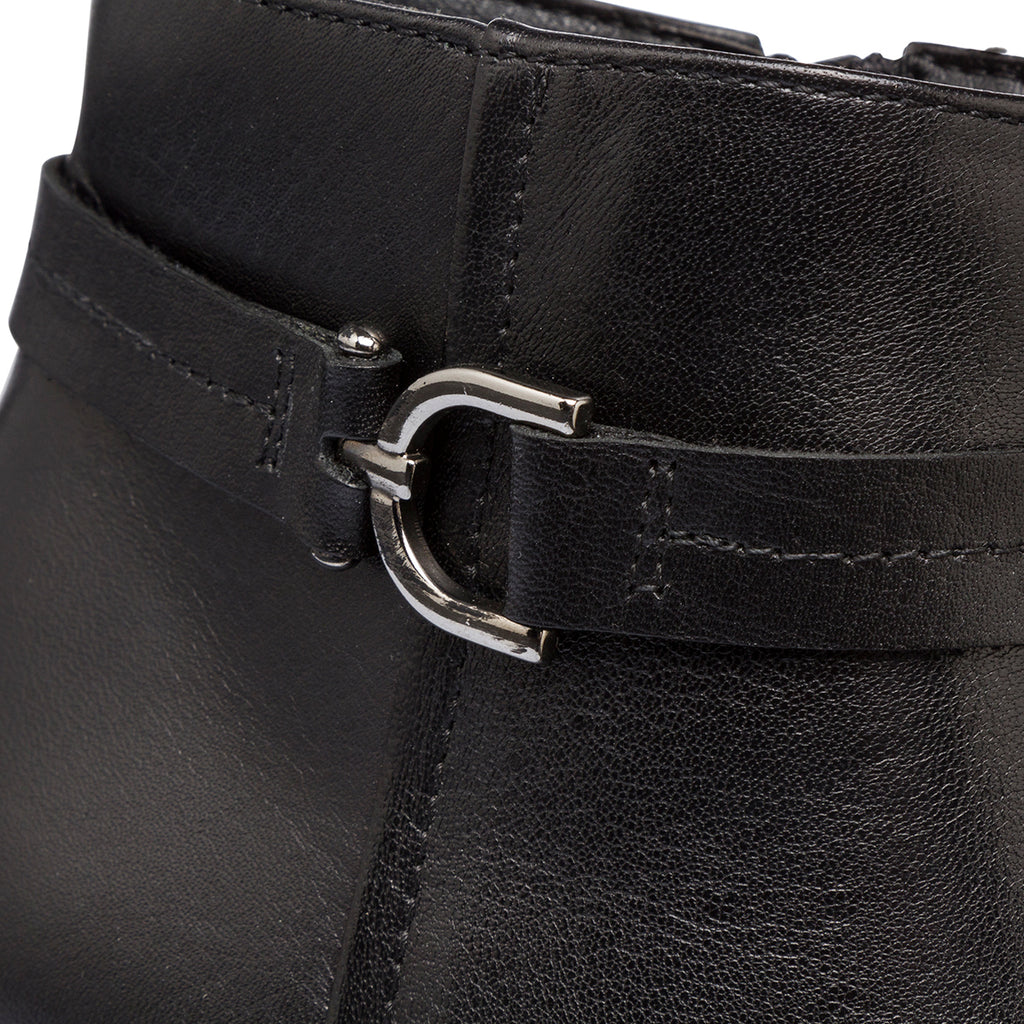 Stivaletti con tacco da donna neri in pelle P Essentials