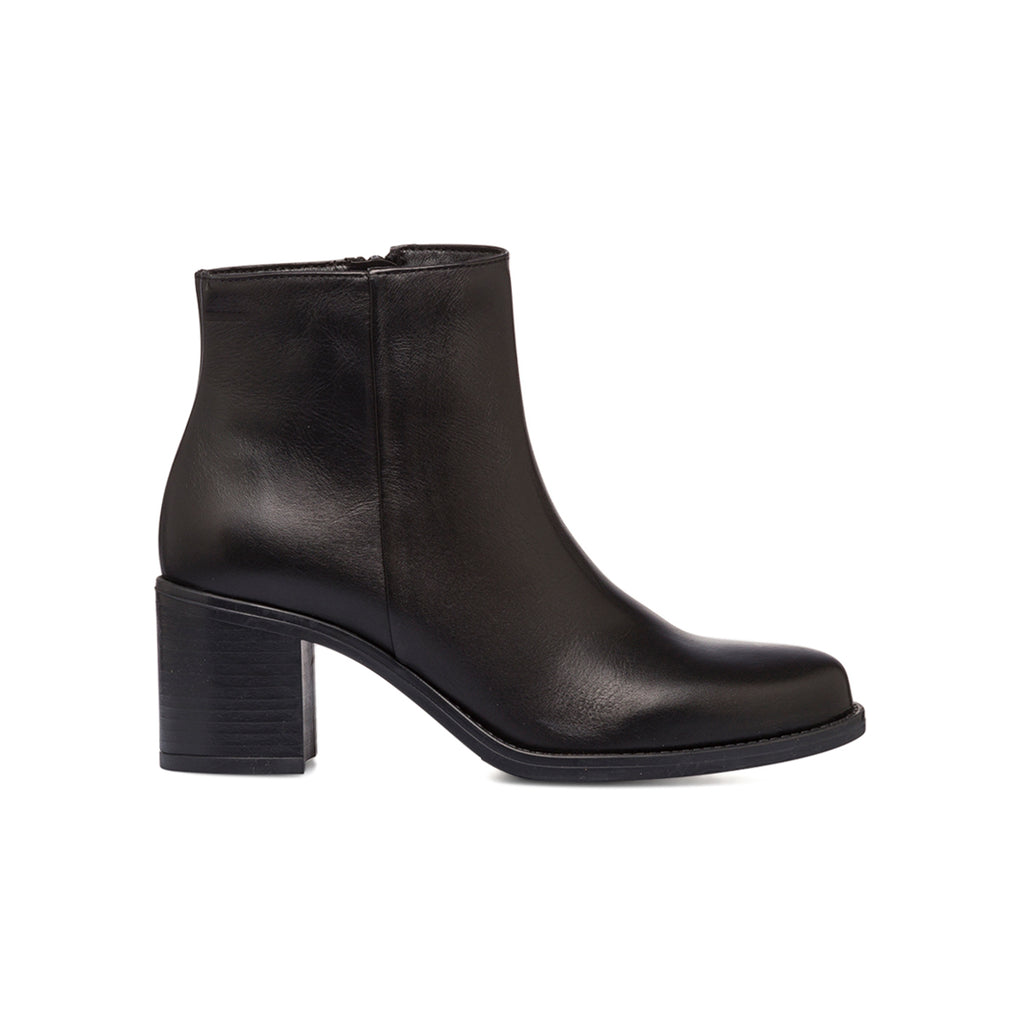 Stivaletti con tacco 6,5 cm da donna neri in pelle P Essentials