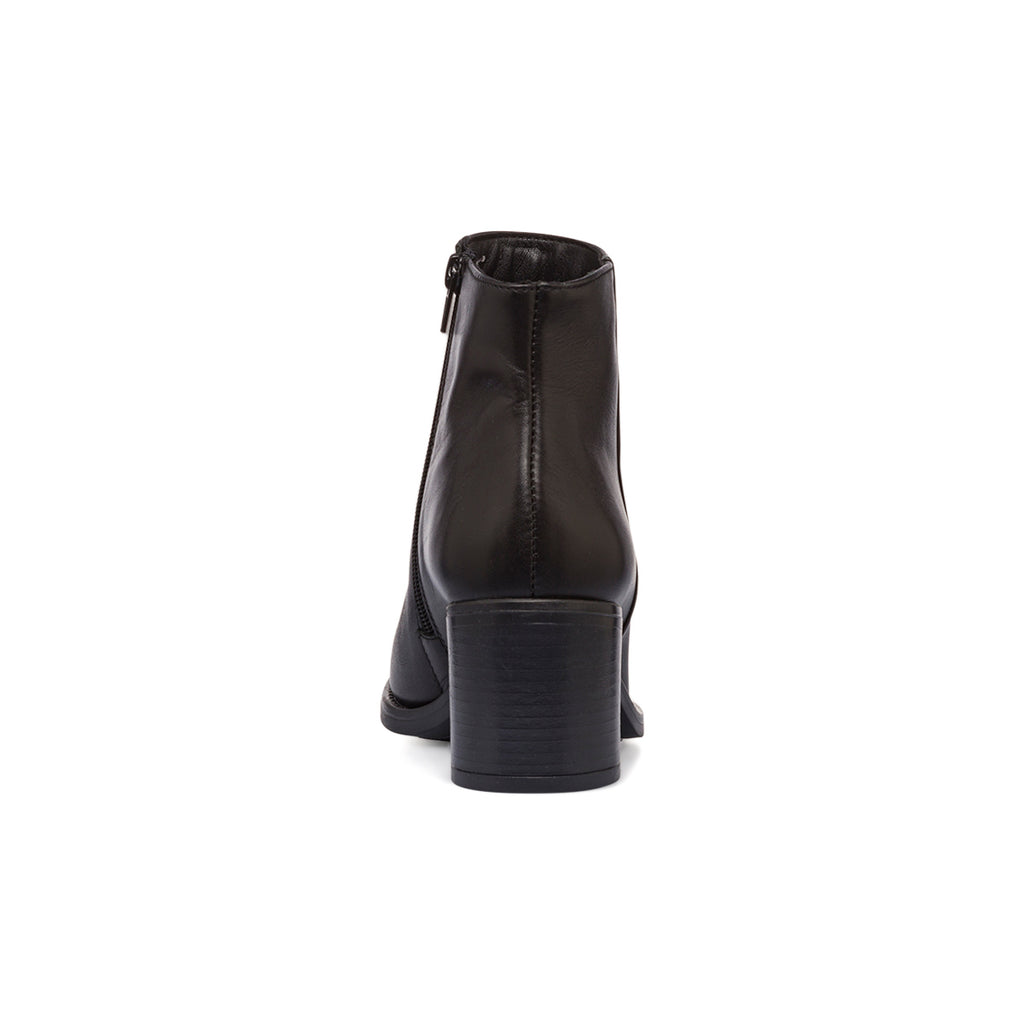Stivaletti con tacco 6,5 cm da donna neri in pelle P Essentials