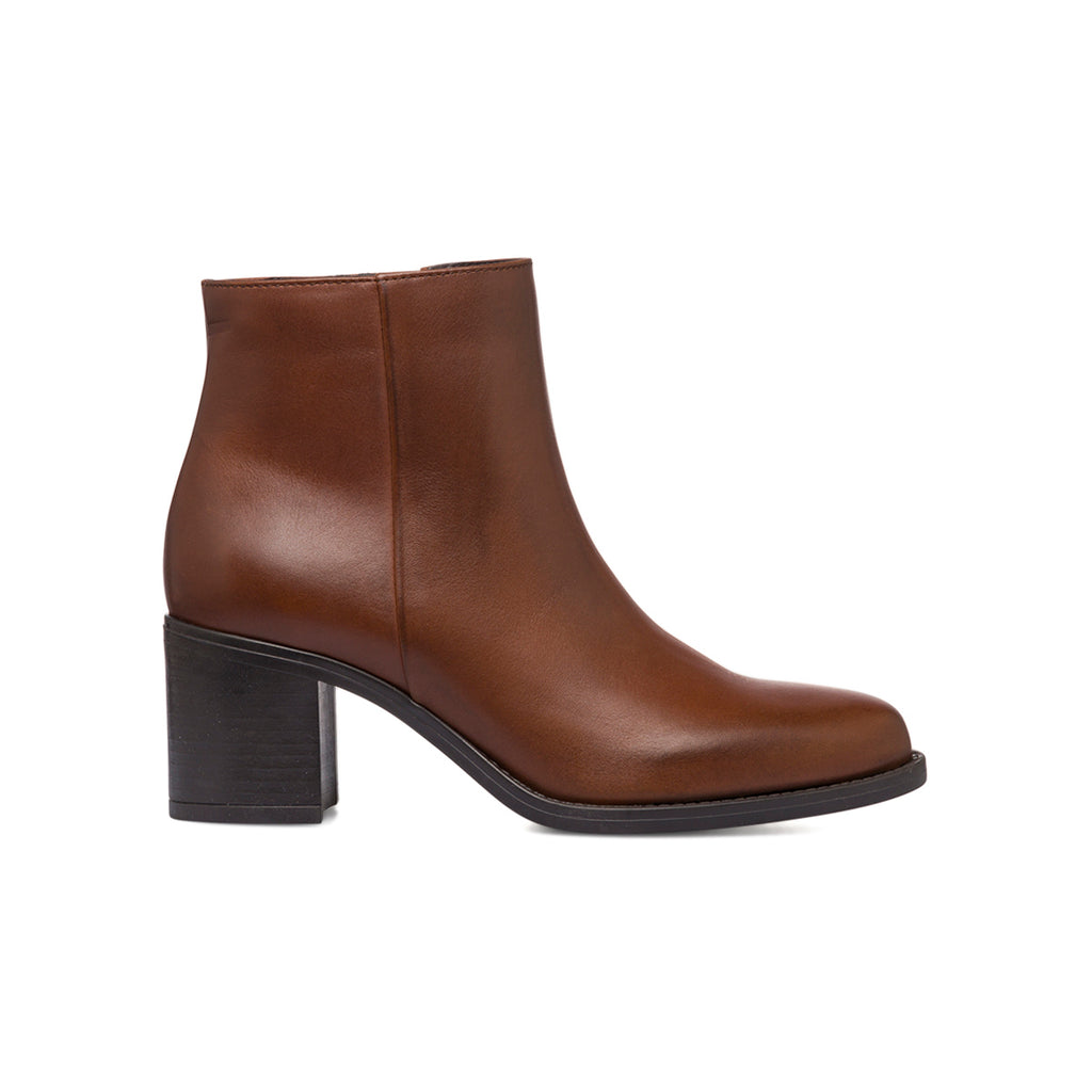 Stivaletti con tacco 6,5 cm da donna marroni in pelle P Essentials
