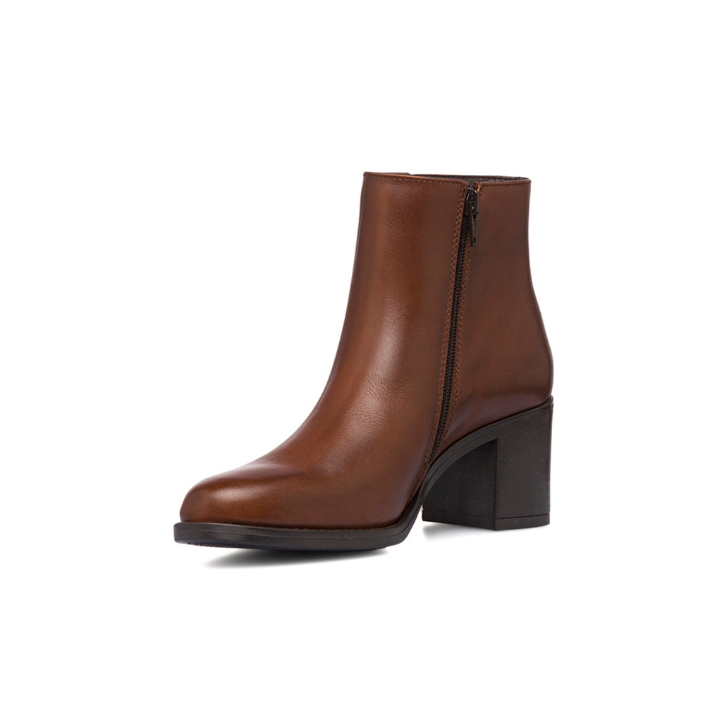 Stivaletti con tacco 6,5 cm da donna marroni in pelle P Essentials