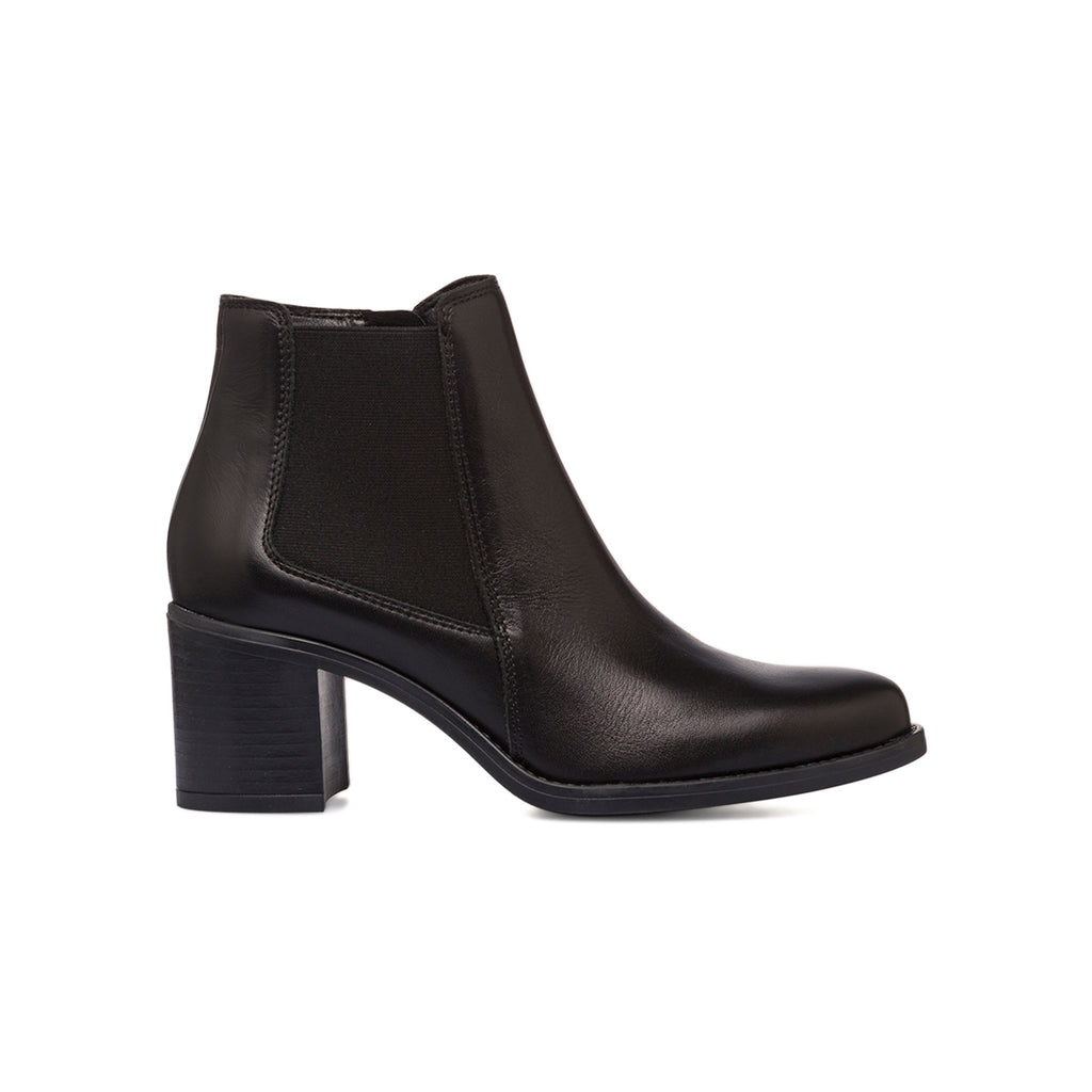 Stivaletti con tacco 6,5 cm da donna neri in pelle P Essentials