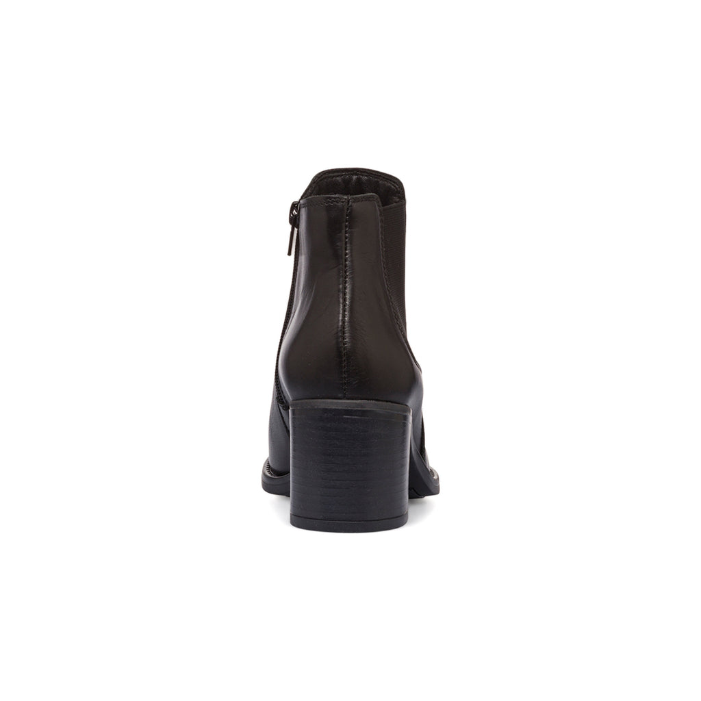 Stivaletti con tacco 6,5 cm da donna neri in pelle P Essentials