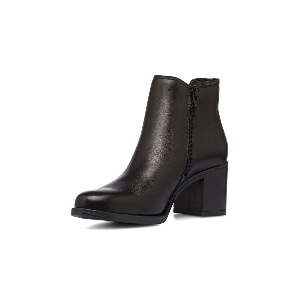 Stivaletti con tacco 6,5 cm da donna neri in pelle P Essentials