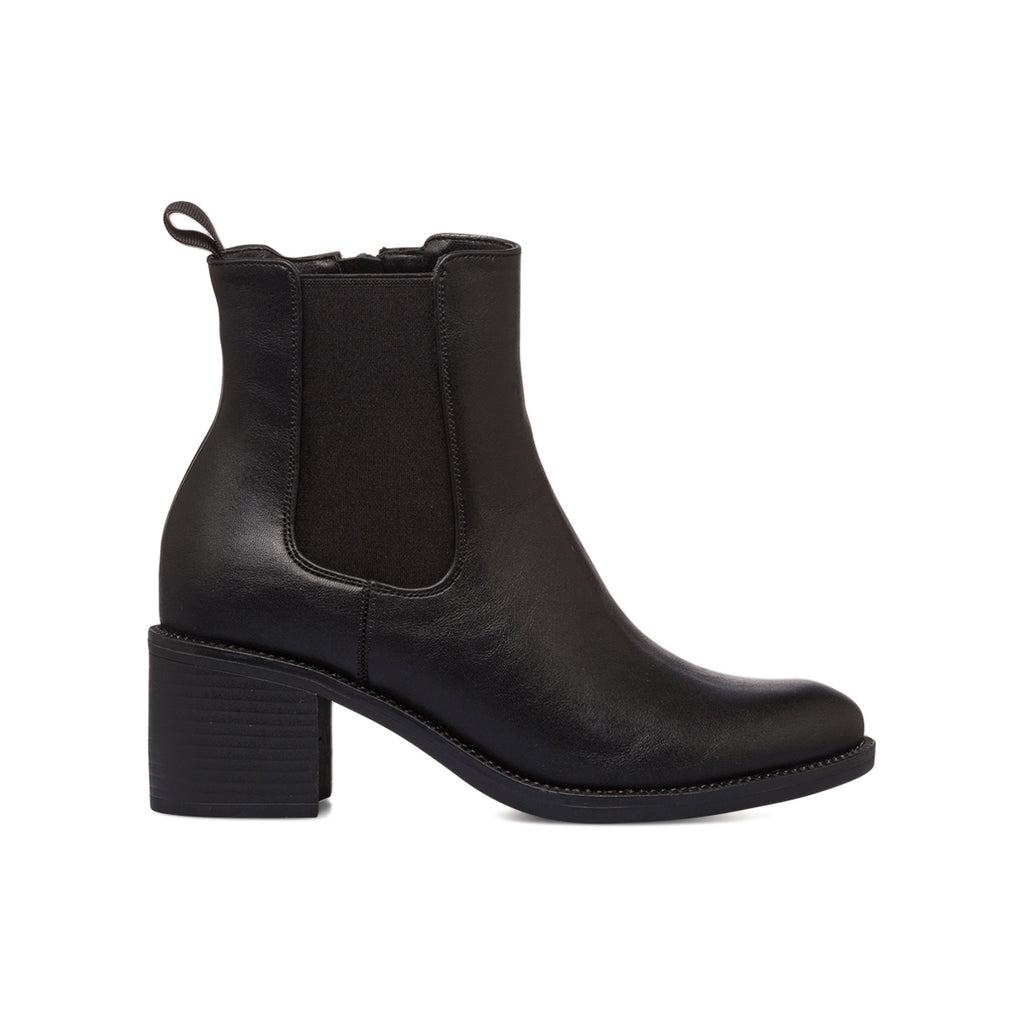 Stivaletti neri da donna con fascia elastica e tacco 6 cm Lora Ferres