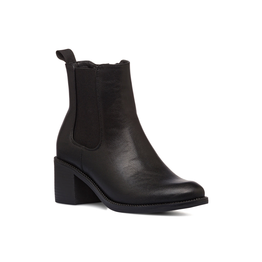 Stivaletti neri da donna con fascia elastica e tacco 6 cm Lora Ferres