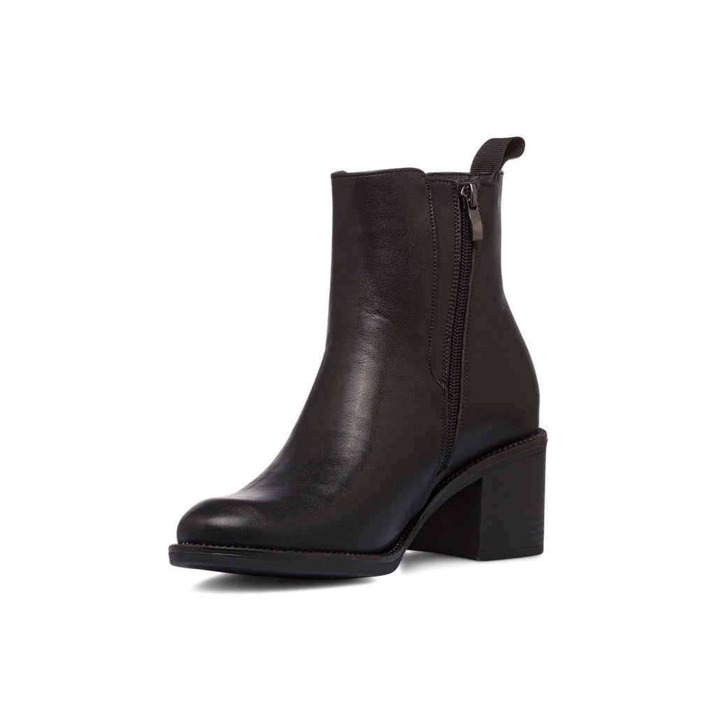 Stivaletti neri da donna con fascia elastica e tacco 6 cm Lora Ferres