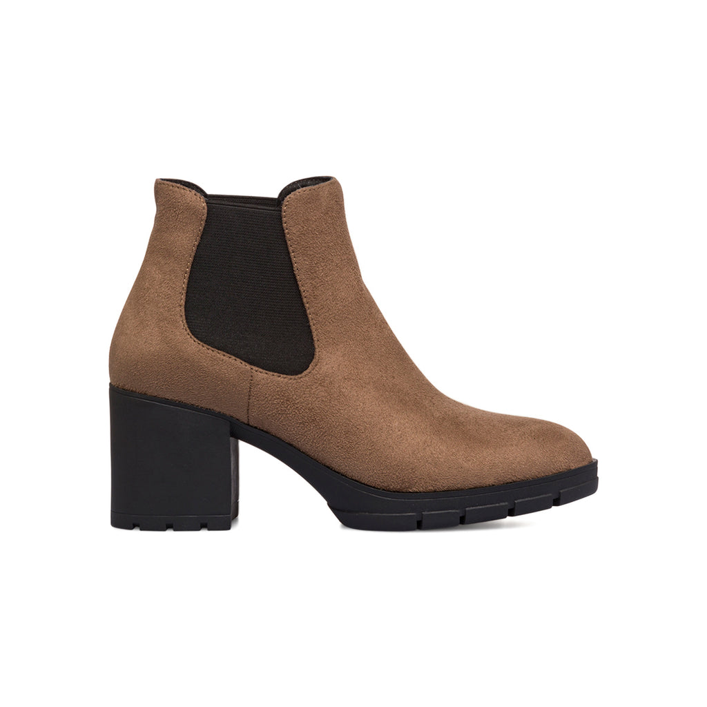 Stivaletti comfort taupe da Donna con tacco 7 cm P Soft