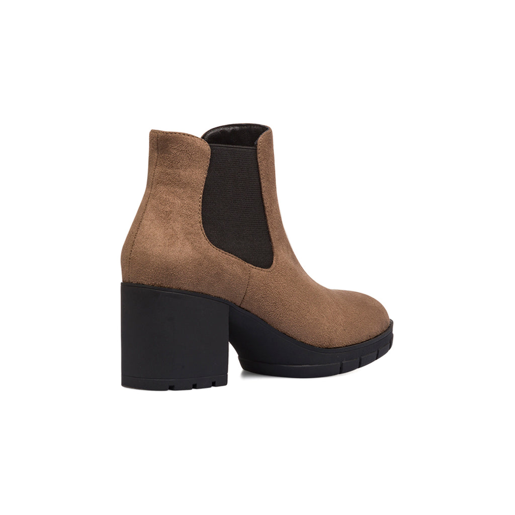 Stivaletti comfort taupe da Donna con tacco 7 cm P Soft