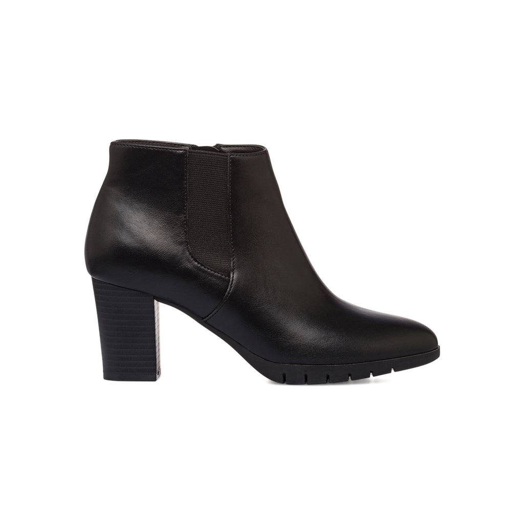 Stivaletti comfort neri da donna con tacco 7 cm P Soft