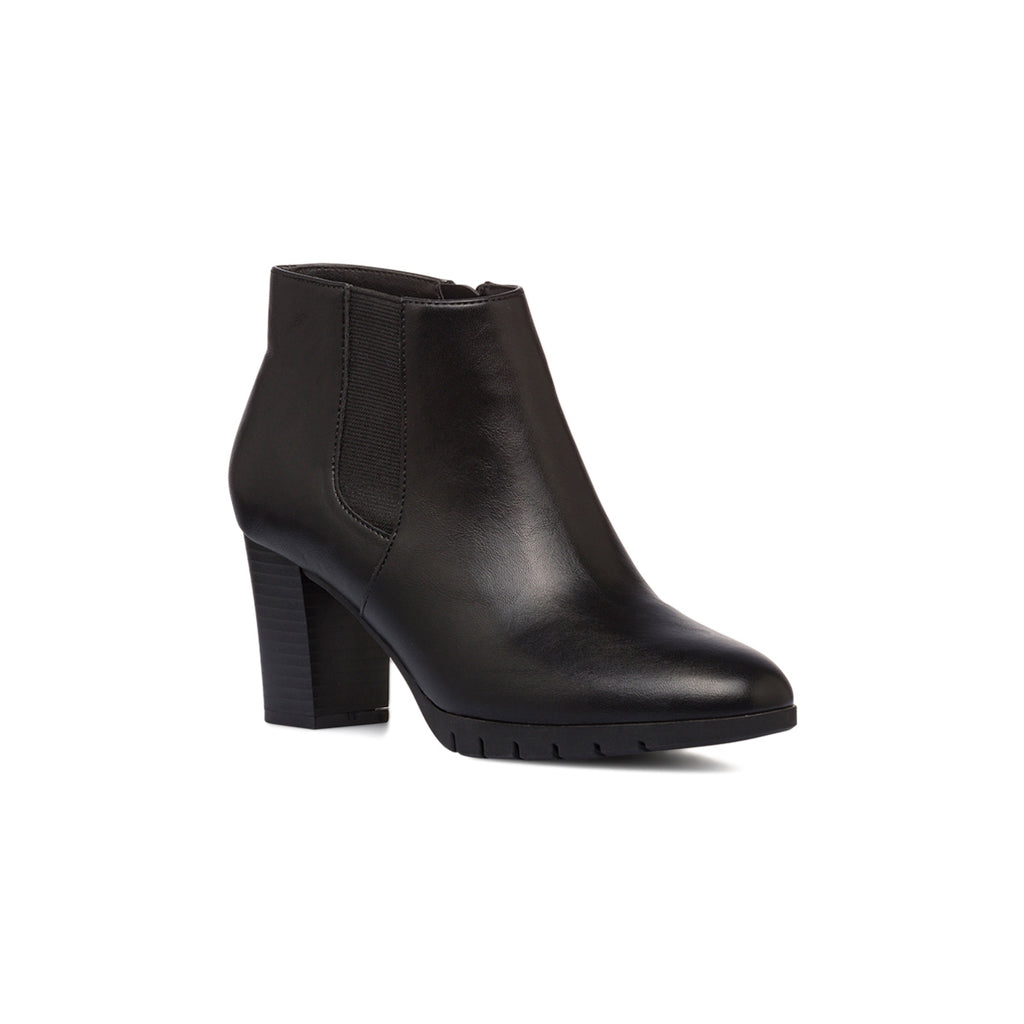 Stivaletti comfort neri da donna con tacco 7 cm P Soft
