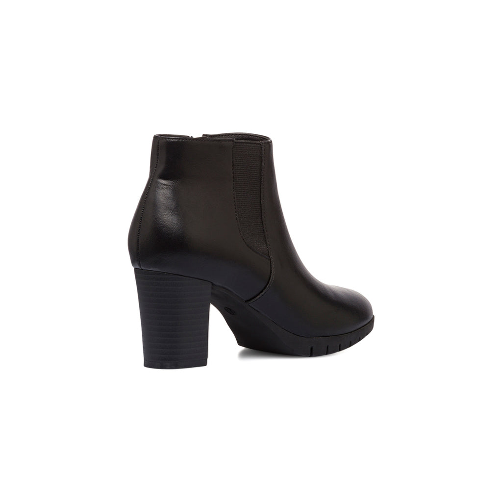 Stivaletti comfort neri da donna con tacco 7 cm P Soft