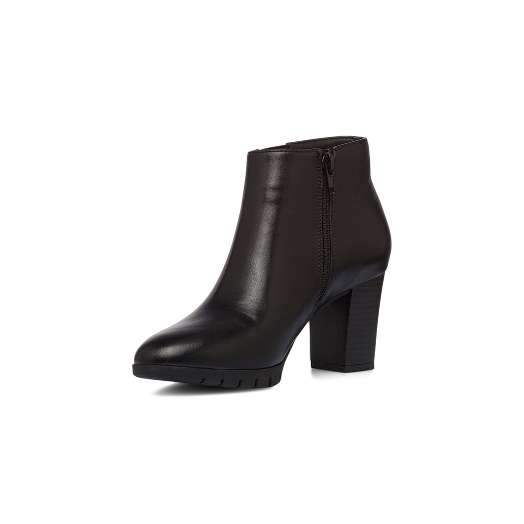 Stivaletti comfort neri da donna con tacco 7 cm P Soft