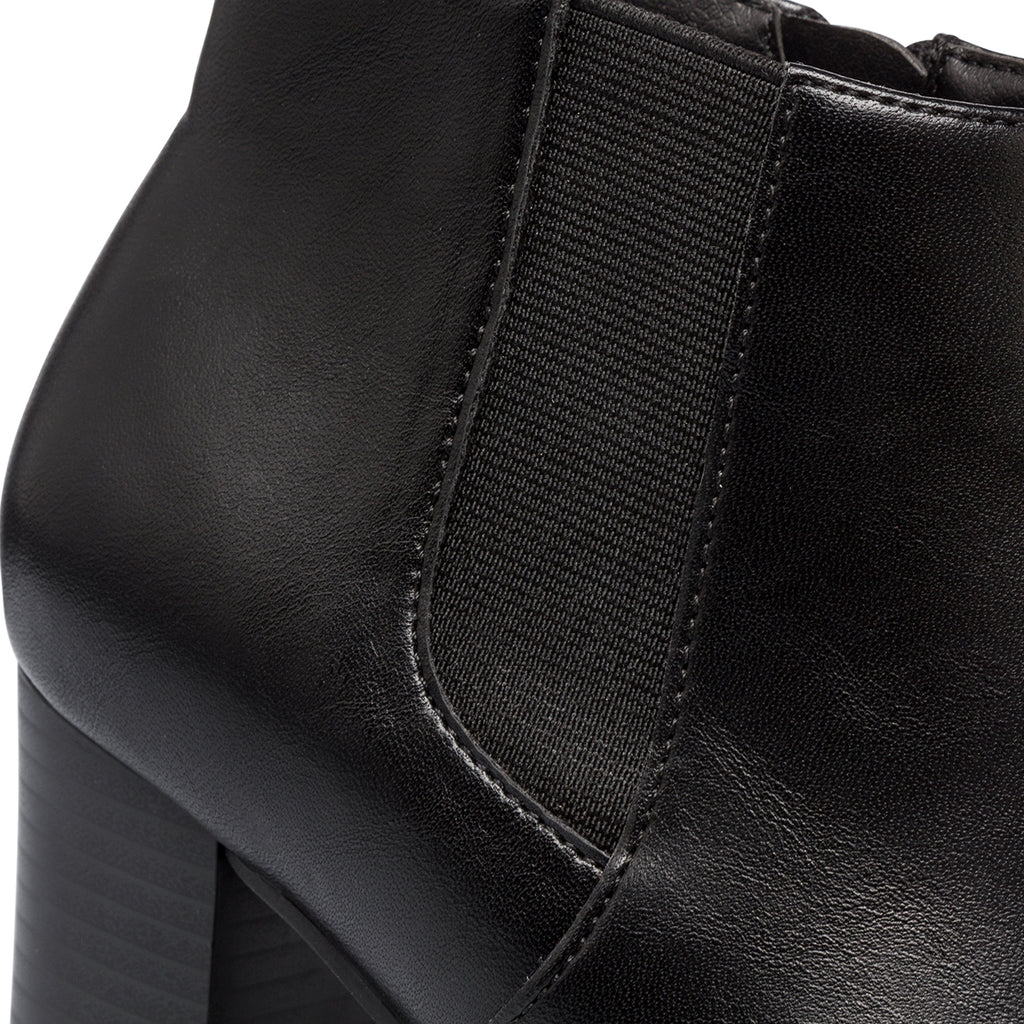 Stivaletti comfort neri da donna con tacco 7 cm P Soft