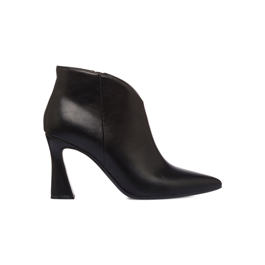 Stivaletti eleganti con tacco campana 9 cm neri da donna Lora Ferres