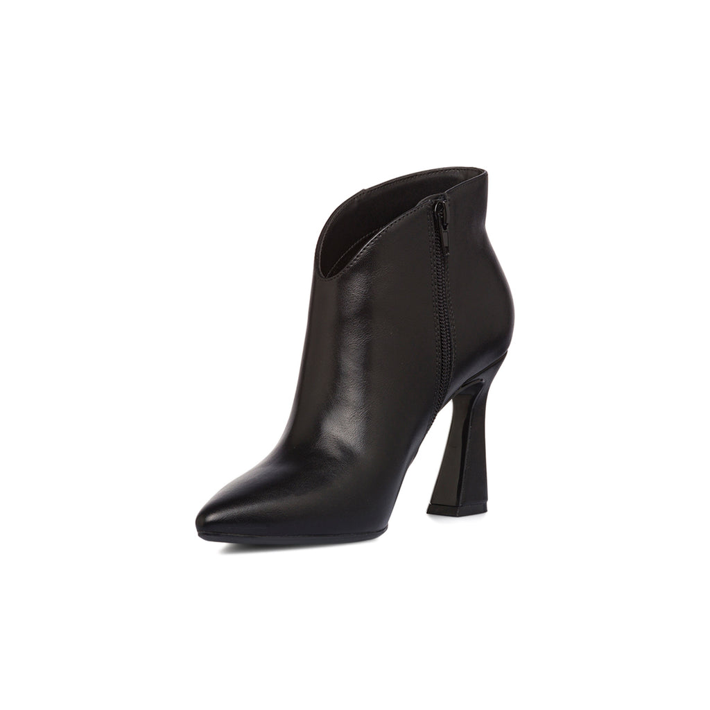 Stivaletti eleganti con tacco campana 9 cm neri da donna Lora Ferres