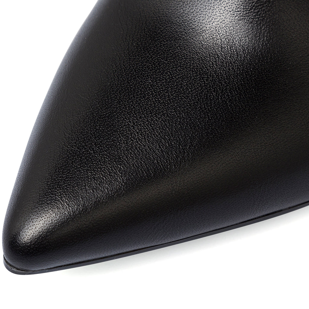 Stivaletti eleganti con tacco campana 9 cm neri da donna Lora Ferres