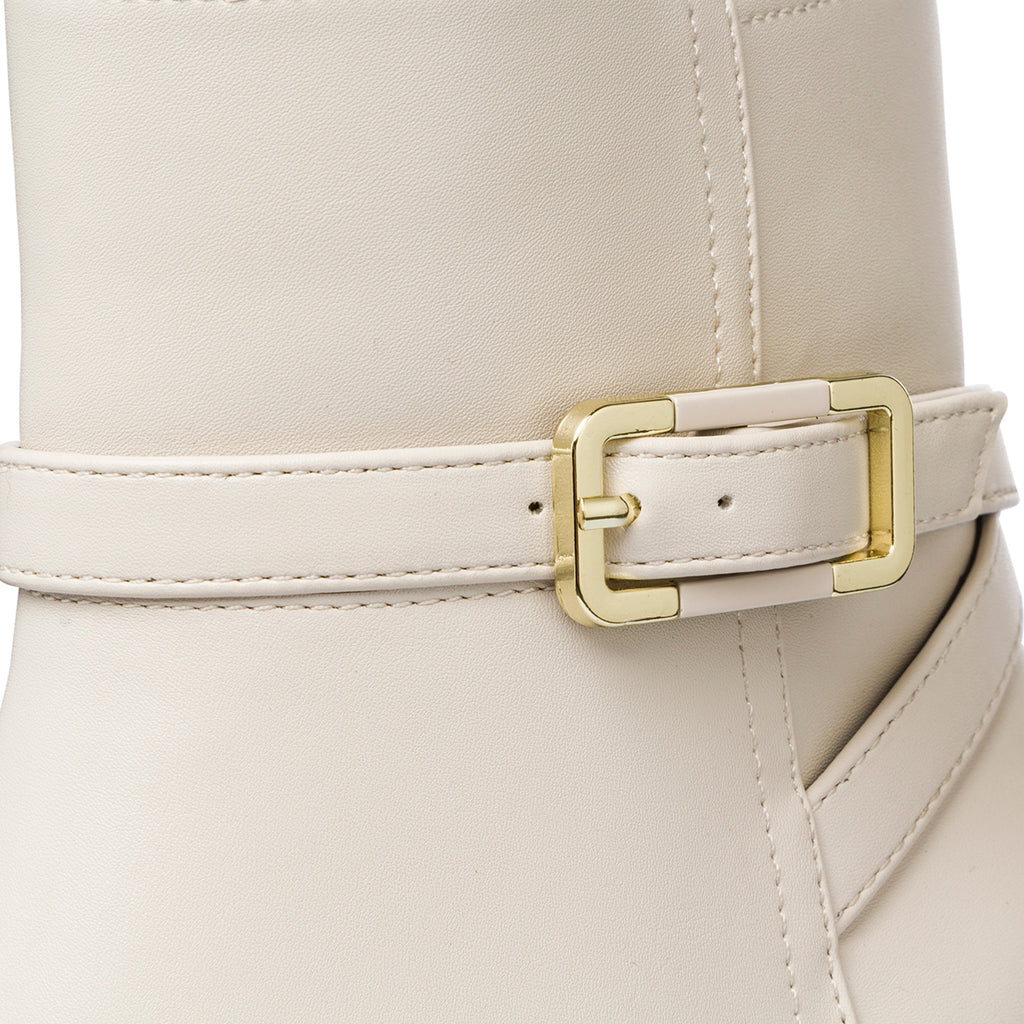 Stivaletti con tacco 5,5 cm bianco off-white da donna Swish Jeans