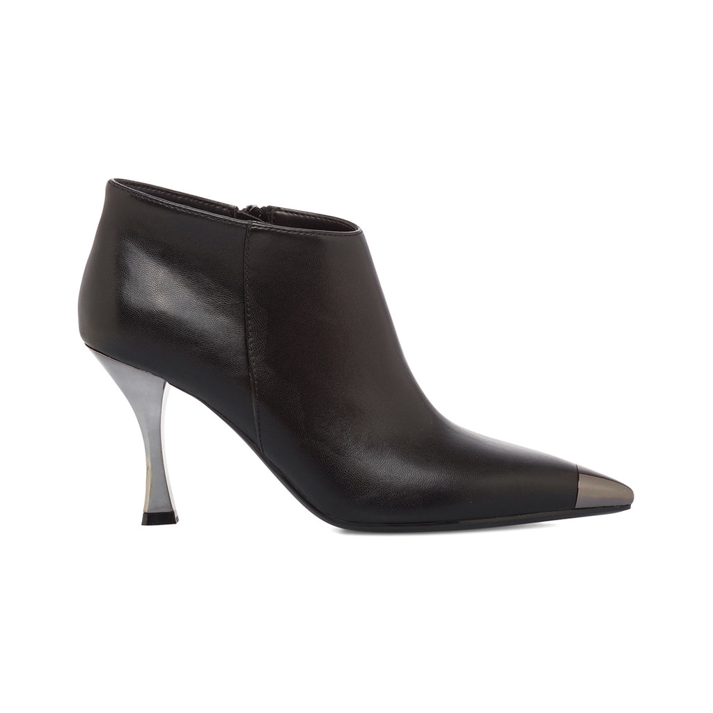 Stivaletti eleganti neri con tacco 8,5 cm da donna e dettaglio metallizzato Lora Ferres