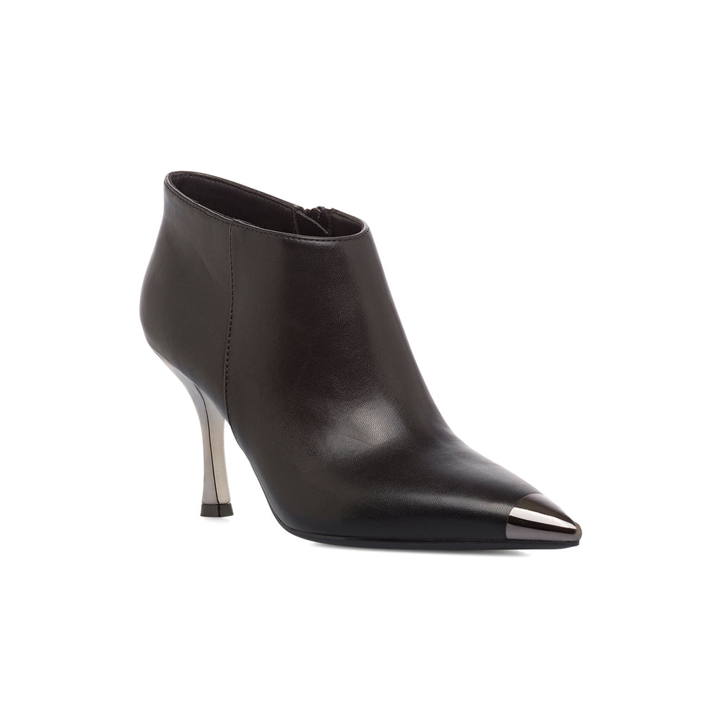 Stivaletti eleganti neri con tacco 8,5 cm da donna e dettaglio metallizzato Lora Ferres