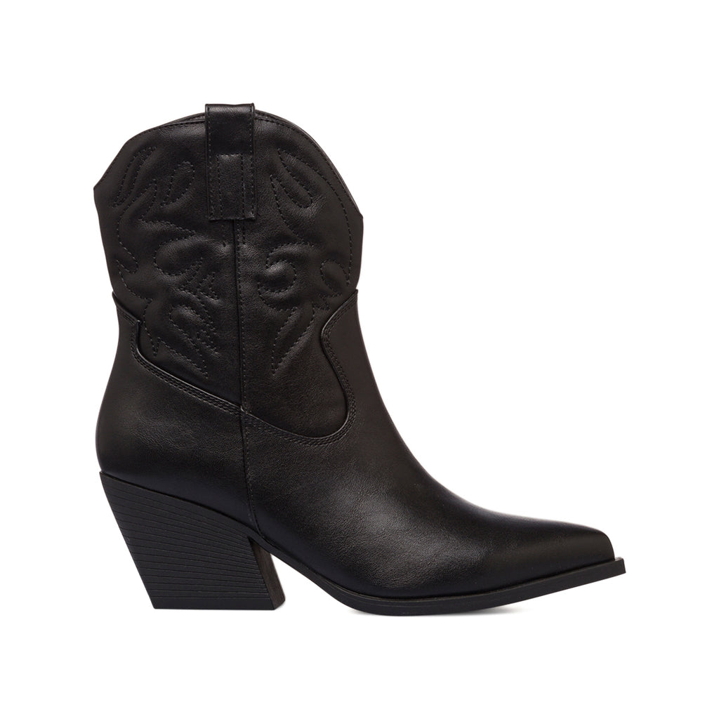 Stivaletti camperos texani neri da donna con tacco 6,5 cm  Lora Ferres