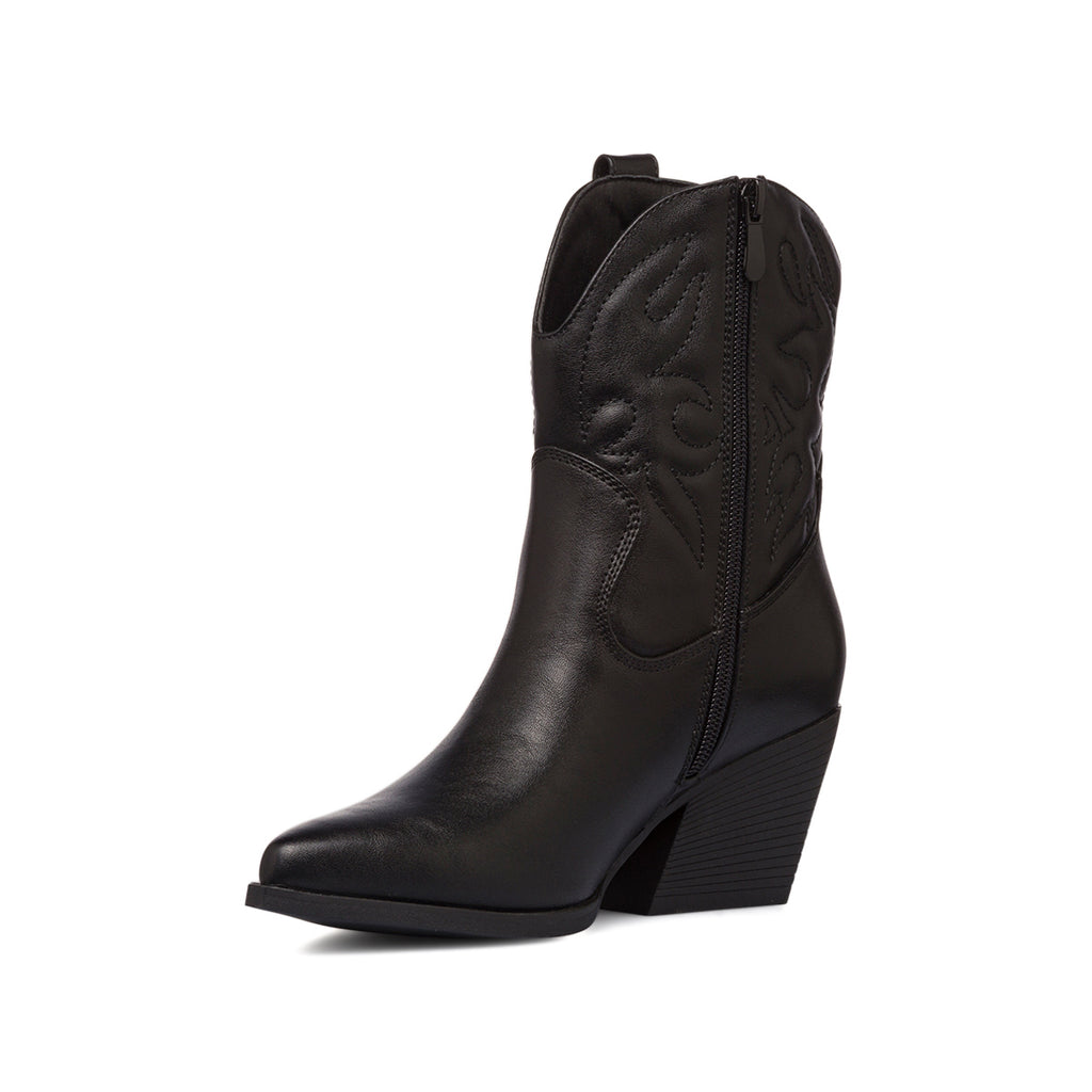 Stivaletti camperos texani neri da donna con tacco 6,5 cm  Lora Ferres