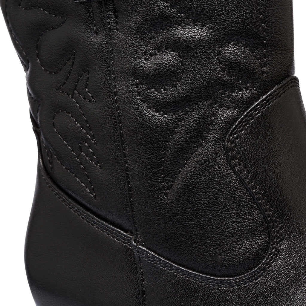 Stivaletti camperos texani neri da donna con tacco 6,5 cm  Lora Ferres