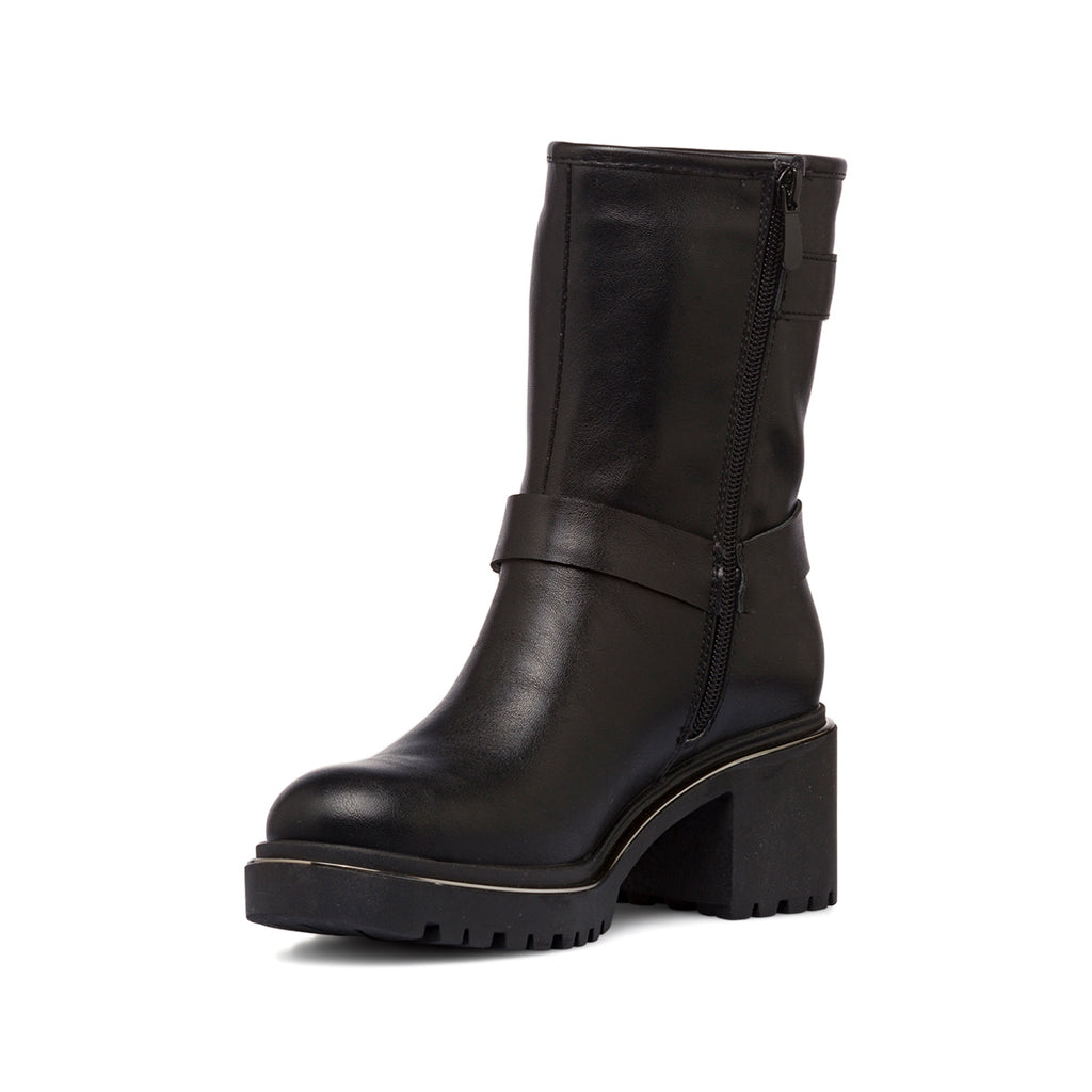 Stivaletti biker con tacco 6 cm neri da donna Lora Ferres