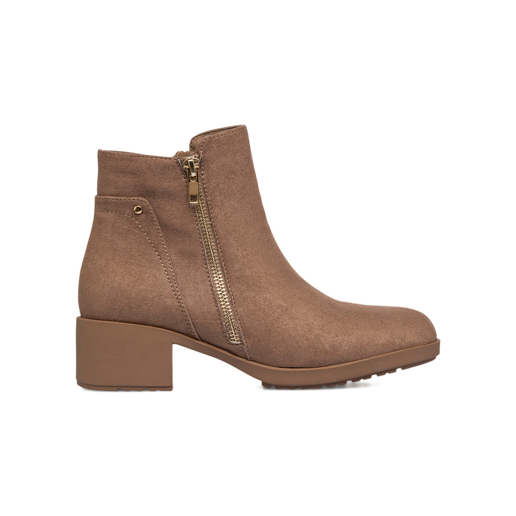 Stivaletti comfort taupe da Donna con tacco 5 cm P Soft