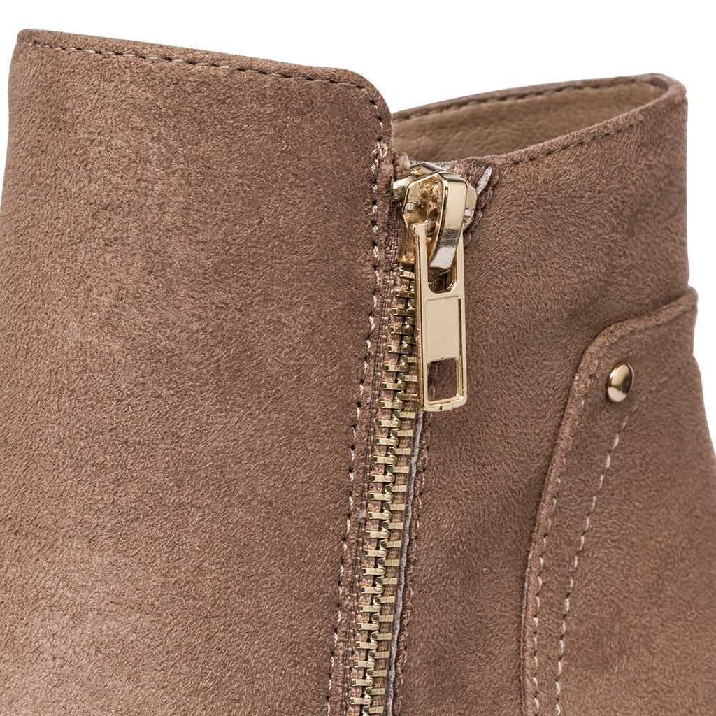 Stivaletti comfort taupe da Donna con tacco 5 cm P Soft