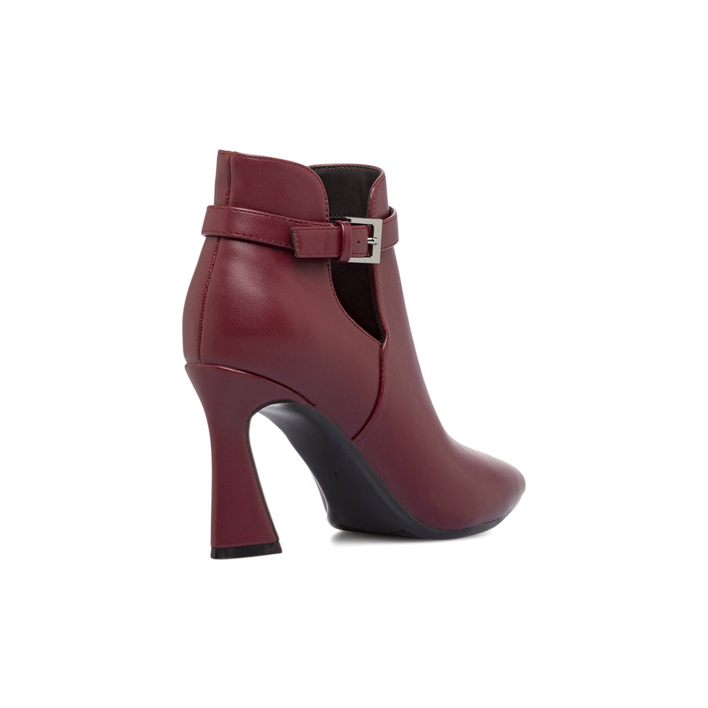 Stivaletti Bordeaux da Donna con tacco 8,5 cm e fibbia Lora Ferres