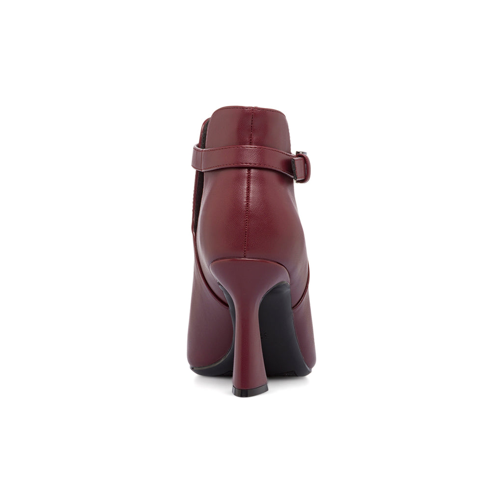 Stivaletti Bordeaux da Donna con tacco 8,5 cm e fibbia Lora Ferres