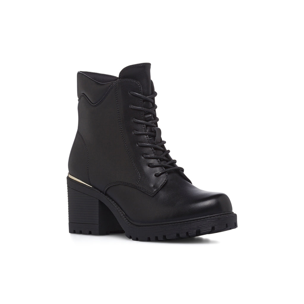 Anfibi neri da Donna con zip e tacco 7 cm Lora Ferres