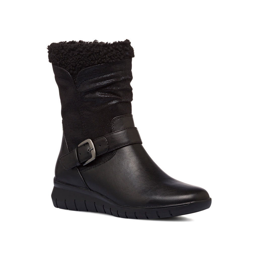 Stivaletti comfort neri da donna con fibbia P Soft