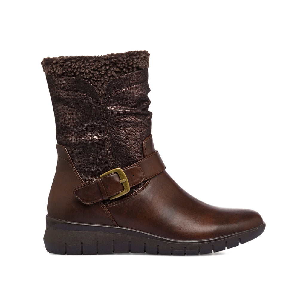 Stivaletti comfort marroni da donna con fibbia P Soft