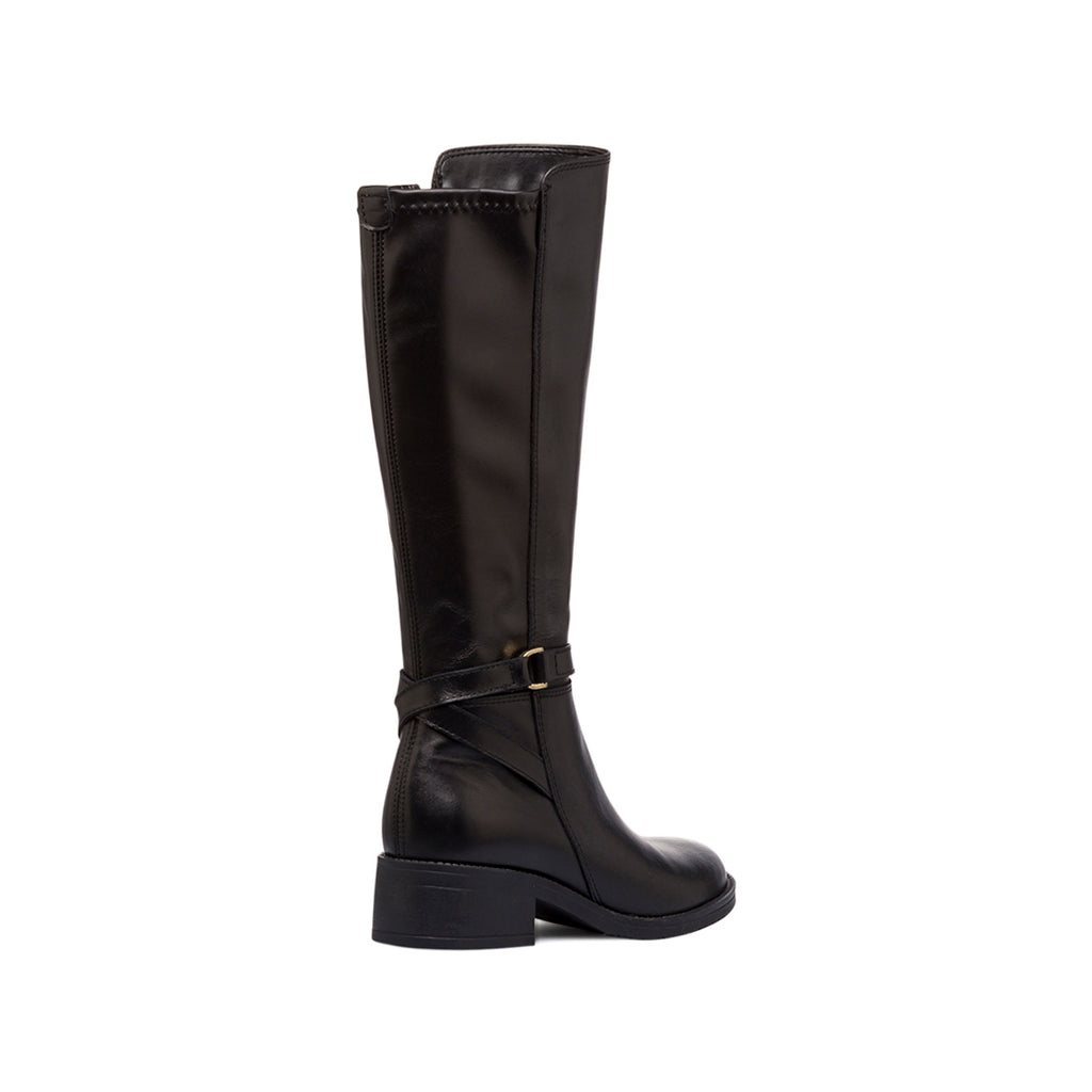 Stivali alti neri da donna in pelle P Essentials