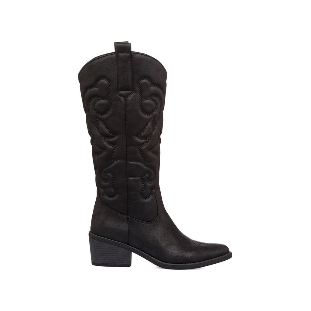 Stivali texani camperos neri da Donna con ricami Swish Jeans