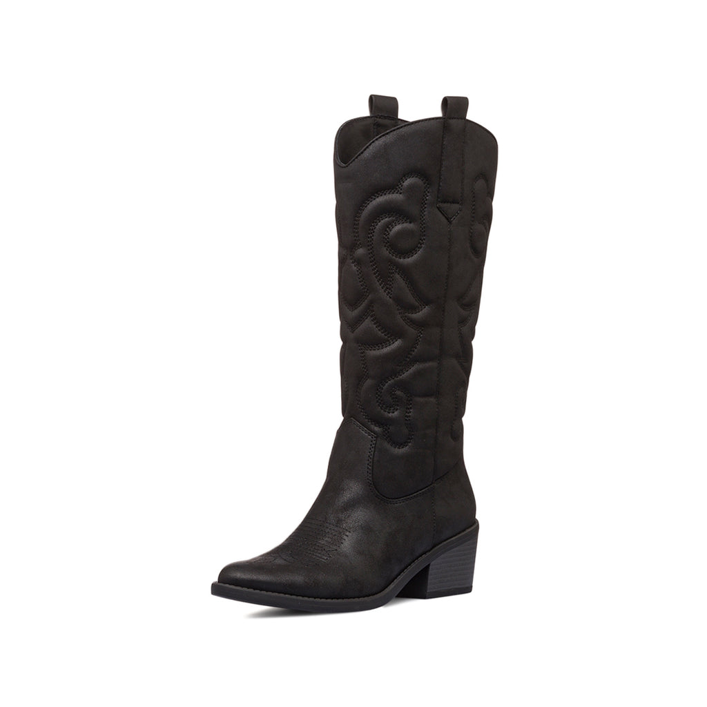 Stivali texani camperos neri da Donna con ricami Swish Jeans