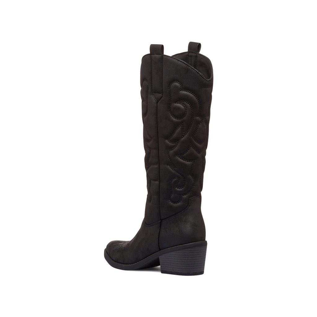 Stivali texani camperos neri da Donna con ricami Swish Jeans