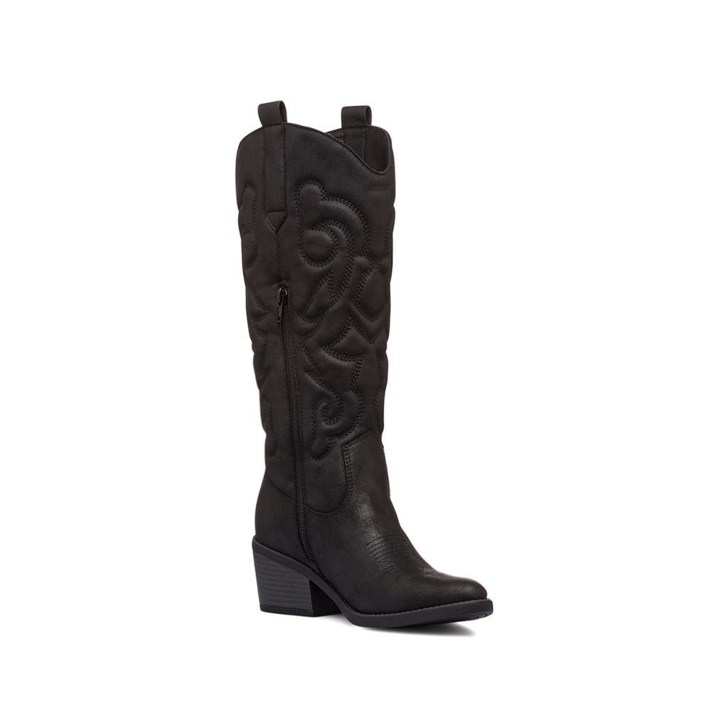 Stivali texani camperos neri da Donna con ricami Swish Jeans