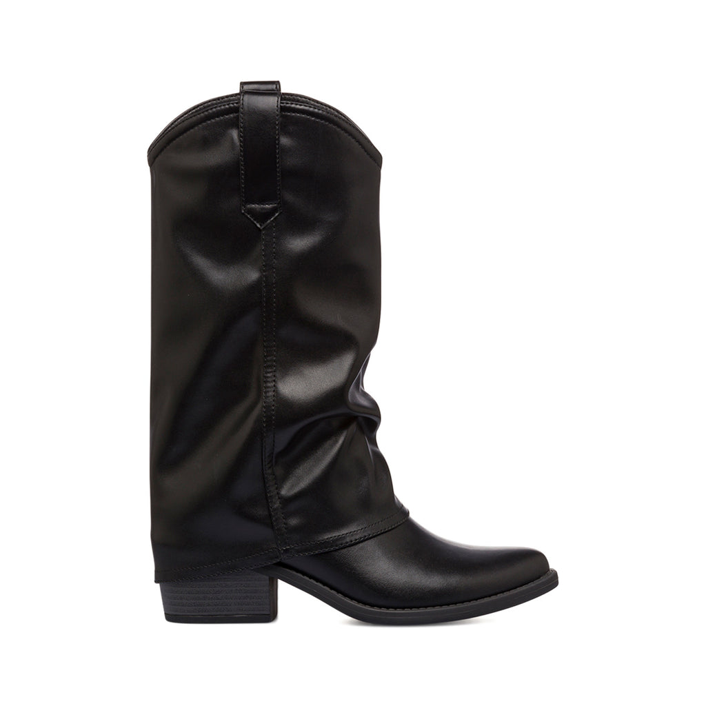 Stivali texani con risvolto neri da Donna con tacco 6 cm Swish Jeans