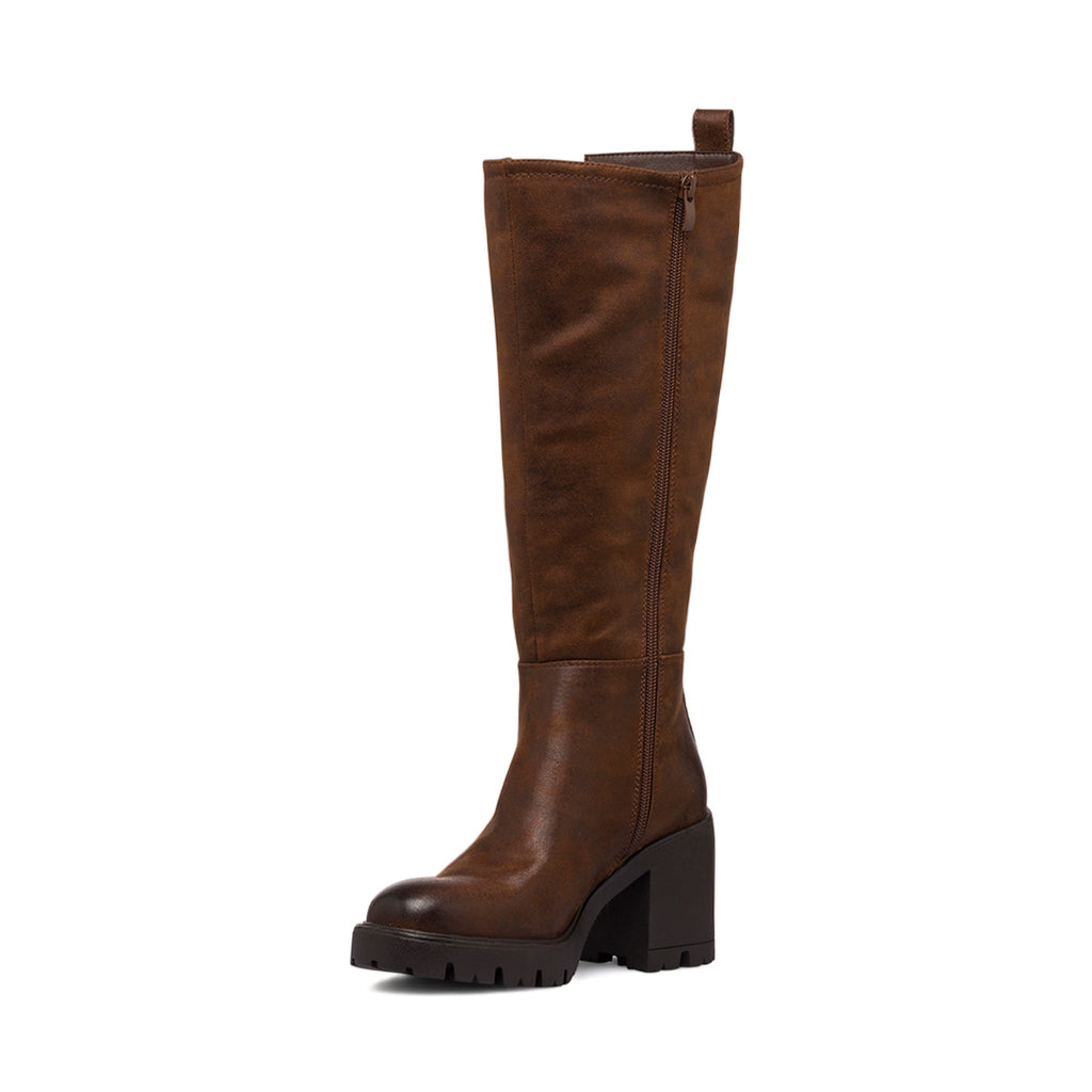 Stivali marroni con tacco 8 cm da Donna Lora Ferres