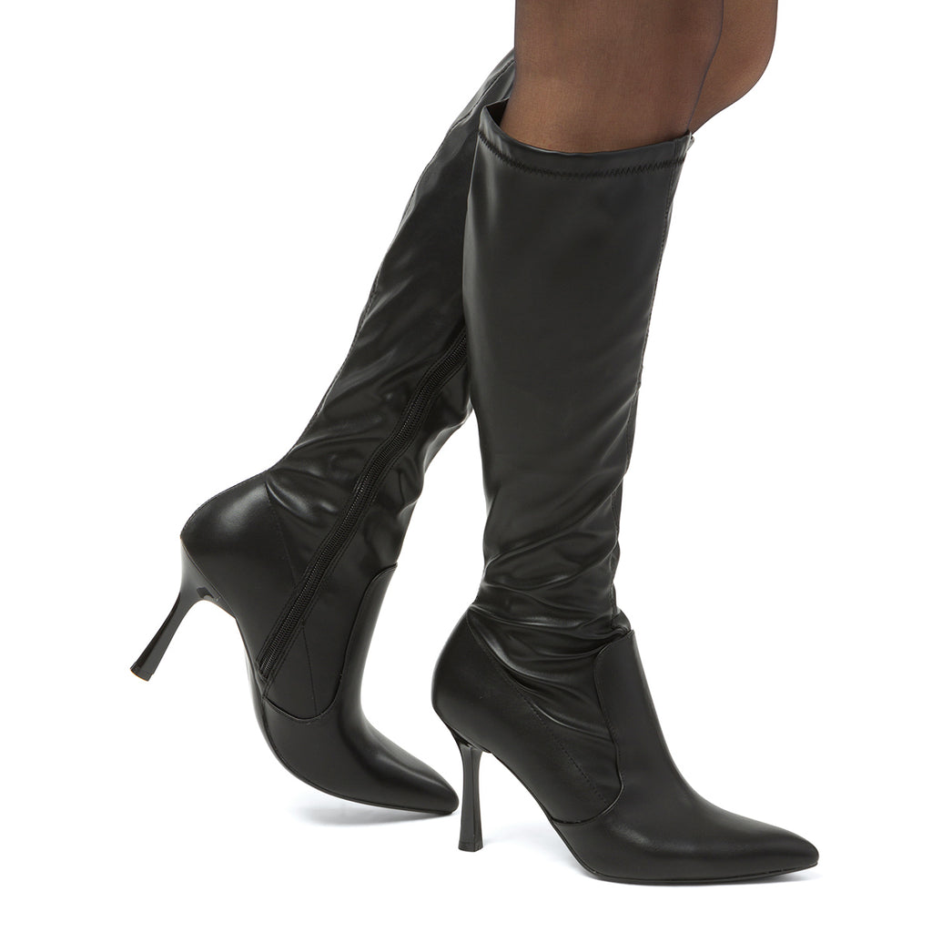 Stivali alti neri da Donna con tacco 9 cm Lora Ferres